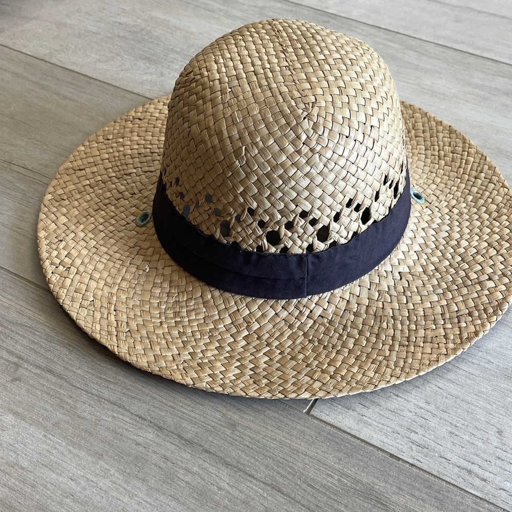 Straw Sun Hat with Black Band 3inch brim